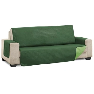 Imagen de Martina Home Cubre Sofa Acolchado, Verde/Botella, 2 Plazas (Diamond)