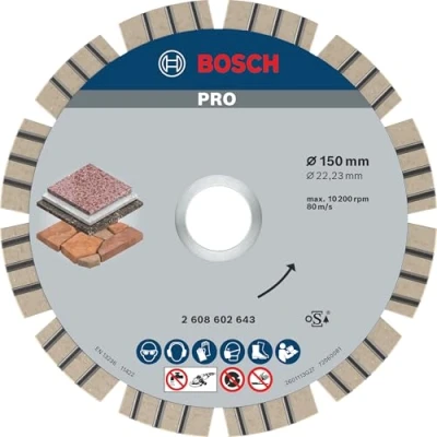 Imagen de Bosch 2 608 602 643 Disco de corte diamante Best for Stone 150 x 22,23 2,4 12 mm (pack 1)