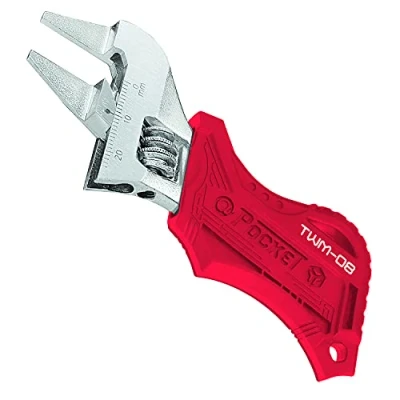 Imagen de ENGINEER Smart Llave inglesa ajustable (tipo grueso) con mandíbulas finas y superdelgadas de 2 mm twm 08, rojo, 110