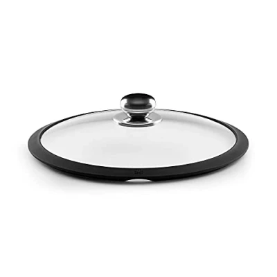 Imagen de Castey Tapadera De Cristal Con Aro Silicona Y Pomo Inoxidable 18Cm