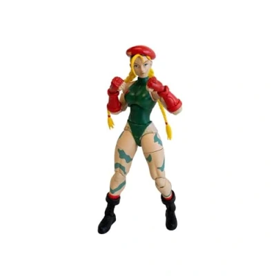 Imagen de JADA Figura articulada del Personaje de Street Fighter Cammy 15 cm. con Manos y Cabeza Intercambiables, Accesorios 20 Puntos articulados. Videojuegos Fighter. (253252033)