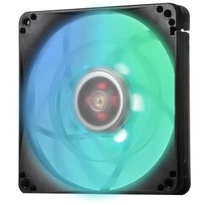 Imagen de SilverStone SST FW124 ARGB Ventilador silencioso de refrigeración 120mm PWM Serie FB, Aspas transparentes con marco negro, Rodamientos bolas, LED RGB programable