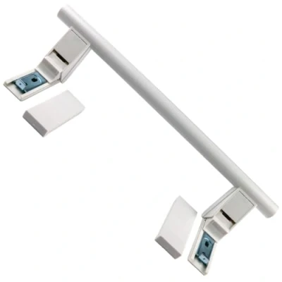 Imagen de ANAKEL HOME Repuesto Tirador de Puerta 7432602 Compatible con Frigorífico Liebherr, Incluye 2 Tapas Embellecedoras, Color Blanco, 31 cm