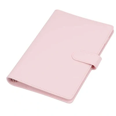 Imagen de Archivador de Documentos A5,Carpeta Cuaderno Recargable Anillas Carpeta PU Cubierta para Papel Relleno A5 (papel interior no incluido) Rosa