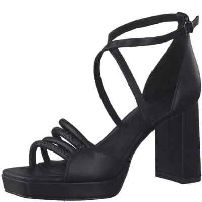 Imagen de MARCO TOZZI 2 28356 30, Sandalia con talón para Mujer, Negro (Black Comb), 38 EU