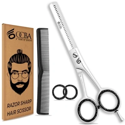 Imagen de OCBA Tijeras peluqueria profesional de Salón Barbero 6.0 Pulgadas Tijera corte pelo (Tijeras para cabellos finos)