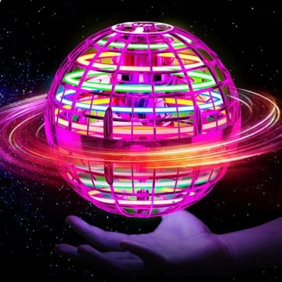 Imagen de Ivtivfu Juguetes voladores Que traen la Magia a Realidad al Aire Libre Cosas Frescas Flying Orb Ball Spinner Drones Boomerang (Pink)