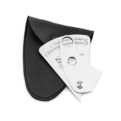 Imagen de QWORK® Galga de Soldadura en Forma Abanico, Inspección Acero Inoxidable 0,1mm Precisión