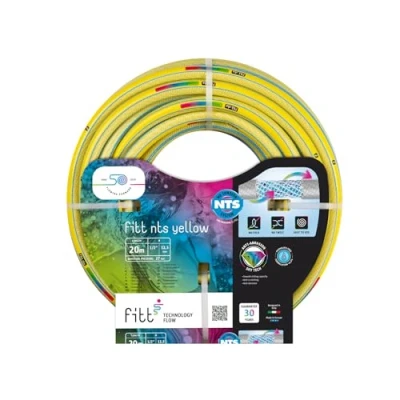 Imagen de FITT NTS Yellow 1/2&quot; (12,5mm) 20m Manguera para Riego de Jardín, Robusta Uso Intensivo