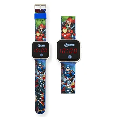 Imagen de CARTOON Reloj de Pulsera Digital Pantalla LED Correa Silicona para Niños (Avengers)