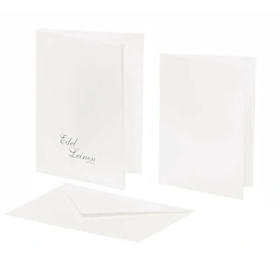 Imagen de Rössler 2234705002 Juego de Tarjetas (Lino, A6/C6), Color Blanco