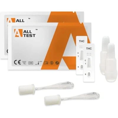 Imagen de 2 Alltest test de drogas THC en saliva Cannabis Marihuana Hachis Drogotest Prueba Rápido detector Multidrogas tira consumo deteccion