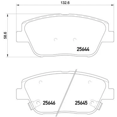 Imagen de BREMBO P 30 066 Juego de pastillas freno con avisador acústico desgaste accesorios KIA: Optima / K5