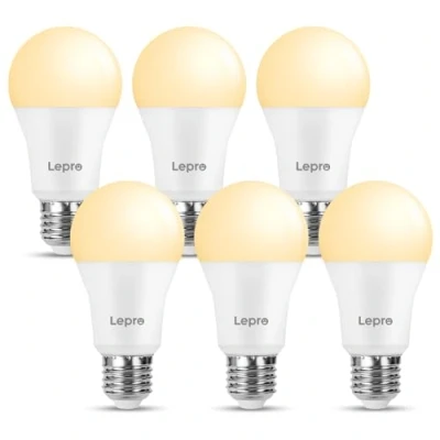 Imagen de Lepro Bombilla LED E27, Lámpara de 13.5 W y 1521 lúmenes, Bombillas E27 Luz Blanca Cálida 2700 K, Reemplaza 100 W, Ahorro Energía Haz 200, No Regulable, Paquete 6