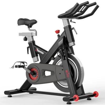 Imagen de PASYOU S50 Bicicleta Estática con Resistencia Magnética,ajustable en 4 direcciones, transmisión por correa y volante de inercia 15 kg, Monitor RPM 150 kg Capacidad carga