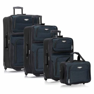 Imagen de Travel Select Amsterdam Equipaje Vertical Extensible con Ruedas, Navy, 4 Piece Set, Juego de 2 Piezas