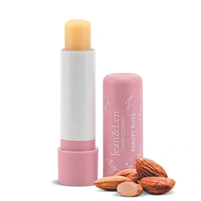 Imagen de Jean &amp; Len Bálsamo labial delicado con manteca de karité orgánica y aceite almendras orgánico, calma, evita que los labios se resequen, sin mineral, fragancia, vegano, 4.7 g