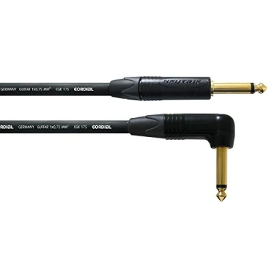 Imagen de CORDIAL Cable Guitarra jack recto angular 6 m INSTRUMENT Peak Standard