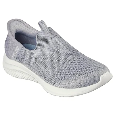 Imagen de Skechers Ultra Flex 3.0 Smooth Step, Zapatillas Mujer, Light Grey Knit Jersey Trim, 38 EU