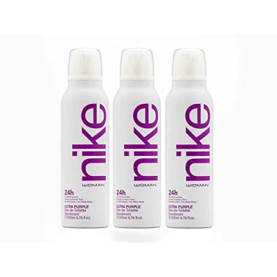 Imagen de NIKE Ultra Purple, Desodorante Mujer Spray, Pack de 3 x 200 ml, Antimanchas para Todo Tipo Piel, 0% Sales Aluminio, Larga Duración, Fragancia Floral Afrutada
