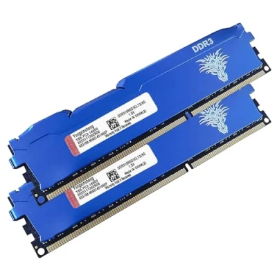 Imagen de DDR3 16GB Kit (8GBx2) 1866MHz Memoria Ram Escritorio Udimm PC3 14900 Sin ECC Búfer 1.5V CL13 2Rx8 Dual Rank 240 Pin Módulo de Actualización Memory para PC Sobremesa (Azul)