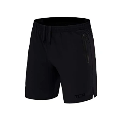 Imagen de TCA Pantalones Cortos Elite Tech para Correr o Gimnasio con Bolsillos de Cremallera Hombre Negro, S