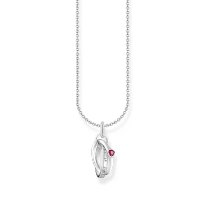 Imagen de THOMAS SABO Cadena con colgante de anillo Together Plata ley 925 KE2231 639 10, talla única, esterlina, No es una piedra preciosa