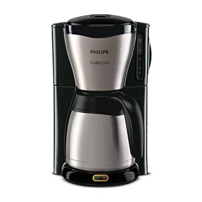 Imagen de Philips Cafetera Jarra Térmica 1.2L, hasta 15 Tazas, Acero Inox, Plateado/Negro (HD7546/20)