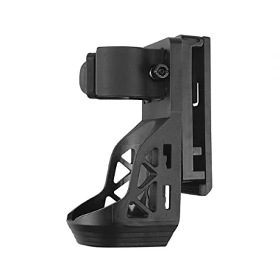 Imagen de DONGKER Funda táctica para linterna, soporte giratorio de 360 con sistema bloqueo lateral palanca linterna 1 a 1.25 pulgadas diámetro