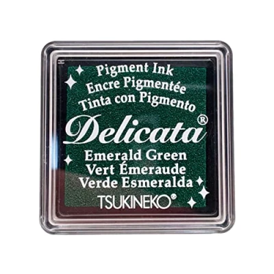 Imagen de Tsukineko Small Ink Pad Emerald Green Delicata Almohadilla para Sellos (tamaño pequeño), Verde Esmeralda, Talla única