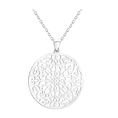 Imagen de Sofia Milani Collar para Mujeres en Plata de Ley 925 Colgante Ornamento Círculo N0429