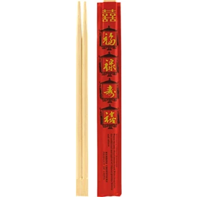 Imagen de JADE TEMPLE Palillos Chinos de bambú en Funda Papel, 21CM, descartable, Marrón, 52 x 23.5 33.5 cm, 20 Unidades