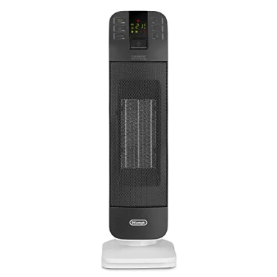 Imagen de De&#039;longhi HFX65v20 Calefactor cerámico, 2000 w, temporizador digital, 2 niveles de calefacción, mando a distancia, blanco y gris