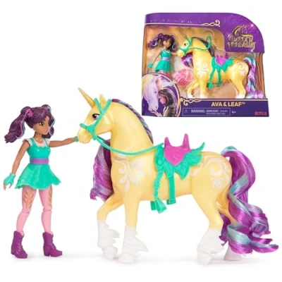 Imagen de UNICORN ACADEMY Pack Academia Unicornio: Muñeca Ava + Unicornio Leaf &#039;Brizna&#039; Accesorios 6069631 Muñecas para Niñas Juguetes Niña 4 años Regalo Unicornios