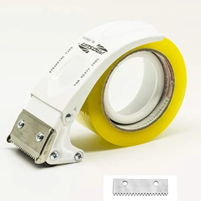 Imagen de Prosun Dispensadores de cinta Adhesiva Metal Mano 48mm/50mm 2 pulgadas pistola dispensador Embalaje sellado cortador blanco