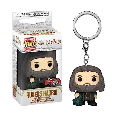 Imagen de Funko Pop! Keychain: Harry Potter Holiday Rubeus Hagrid Minifigura de Vinilo Coleccionable Llavero Original Relleno Calcetines Idea Regalo Mercancia Oficial Movies Fans