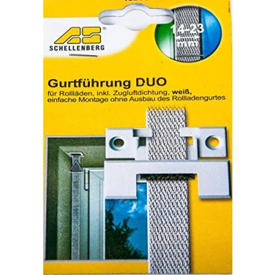 Imagen de Schellenberg 15203 Guía de correa persiana DUO, Mini/Maxi, angular, blanco