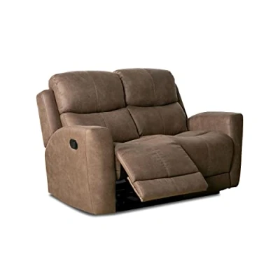 Imagen de duehome Sillón 2 Plazas Reclinable, Butaca Relax, Modelo Ice, Acabado en Tejido Color Marengo, Medidas: 155 cm (Ancho) x 103 (Alto) 93 (Fondo)