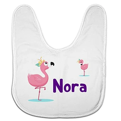 Imagen de LolaPix Babero Infantil. Regalos Personalizados con Nombre. Baberos para bebé Personalizados. Varios diseños. Baby Flamenco