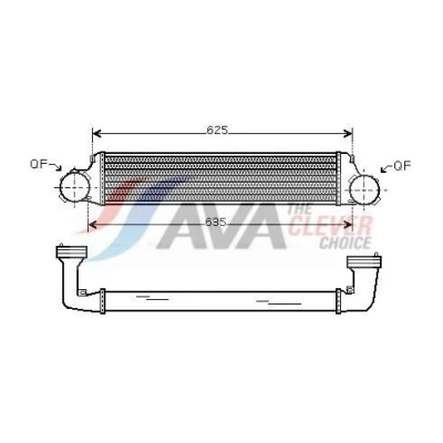 Imagen de PRASCO BW4280 Intercooler Con acoplamientos rápidos BMW: 3 Compact, Berlina, Coupé
