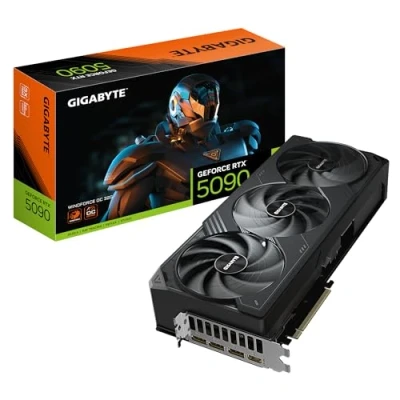 Imagen de Gigabyte GeForce RTX 5090 WINDFORCE OC 32G Tarjeta Gráfica 32GB GDDR7, 512 bits, PCI E 5.0, 2467MHz Frecuencia Base, 3 x DP 2.1a, 1 HDMI 2.1b, NVIDIA DLSS 4, GV N5090WF3OC 32GD