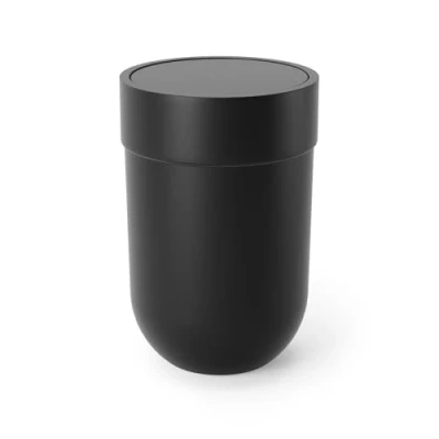 Imagen de Umbra Touch Bote de basura con tapa para baño, capacidad 6 litros, Negro