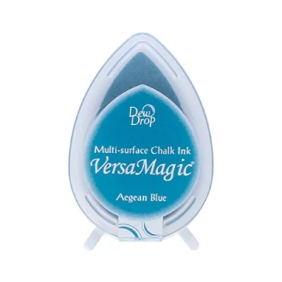 Imagen de Tsukineko VersaMagic Multi Superficie Dew Drop Gesso Inkpad Aegean Blue, Azul Egeo, Talla única