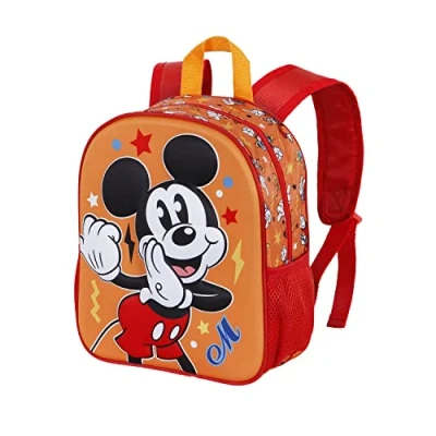 Imagen de Disney Mickey Mouse Mochila 3D Pequeña, 26 x 31 cm, Capacidad 8.5 L, Naranja Whisper
