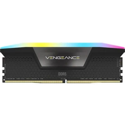 Imagen de CORSAIR Vengeance RGB DDR5 RAM 16GB (1x16GB) 5200MHz CL40 Intel XMP Memoria de Ordenador Compatible iCUE Negro (CMH16GX5M1B5200C40)