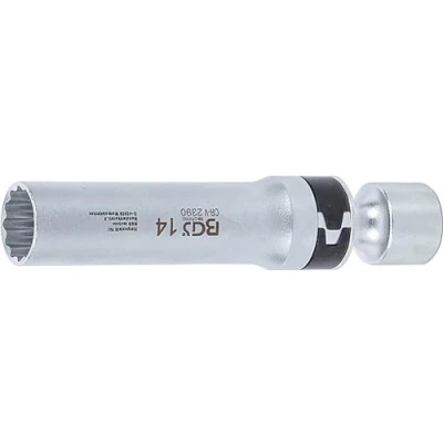 Imagen de BGS 2390 Vaso para bujías articulado 12 caras con muelle de retención 10 mm (3/8&quot;) 14