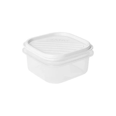 Imagen de Tatay Fiambrera de Alimentos, Hermética, 0.3L Capacidad, Tapa Flexible a Presión, Libre BPA, Apto Microondas y Lavavajillas, Color Blanco. Medidas: 10 x 5.5 cm