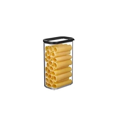 Imagen de Mepal Recipientes para Alimentos Modula Tapers Transparente Comida con Tapa Organizador de Cocina y Caja Almacenamiento Plástico Apilable Hermético 2000 ml Black