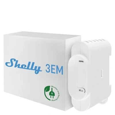 Imagen de Shelly 3EM, Trifásico Inalámbrico Smart Medidor De Energía Con Control Contracción Relé Interruptor, Compatible Alexa &amp; Google Home, iOS Android App, No Hub RequeridoMonitoreo Potencia