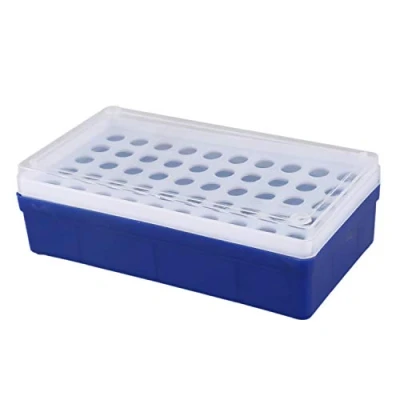 Imagen de Qiaohome Caja sostenedor Soporte de Tubo centrifugadora 1.5ml 50 enchufes plastico Laboratorio